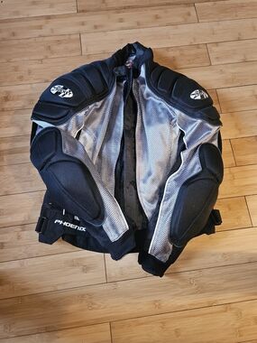 Joe Rocket Motorcycle Coat Men’s Medium Silver Black Bomber